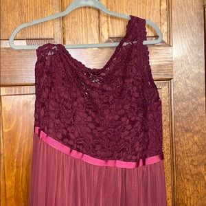 Long One Shoulder Lace Bridesmaids Dress